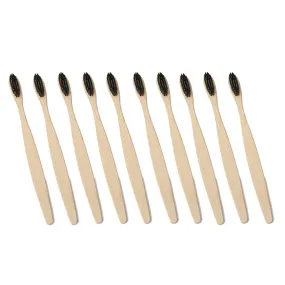 10-20Pcs Bamboo Toothbrush 100% Natural Organic Medium Bristle BPA-Free Bristles