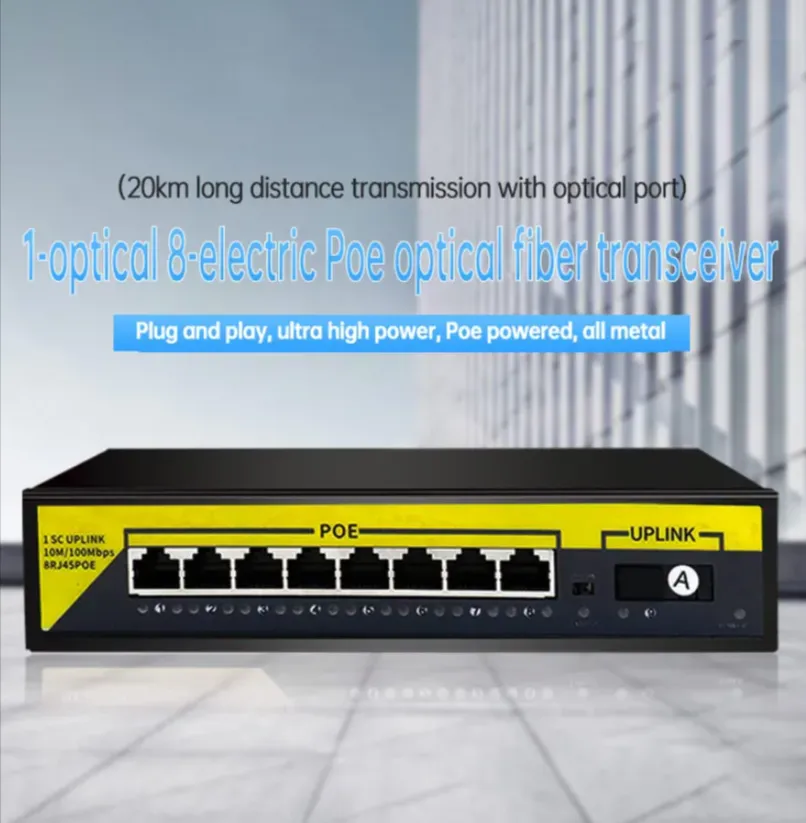 10-Ports Dc52V 1.8A 96W 100 Mbps Network Smart Switch Q-Jh07