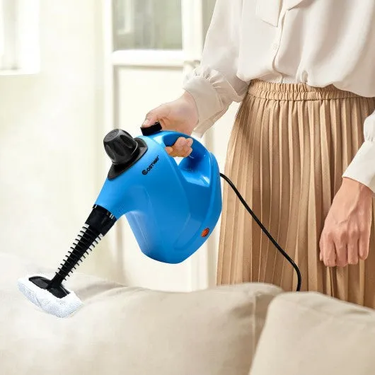 1050W Multi-purpose Handheld Pressurized Steam Cleaner-Blue