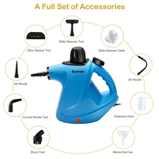 1050W Multi-purpose Handheld Pressurized Steam Cleaner-Blue