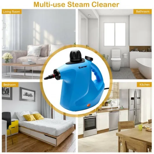 1050W Multi-purpose Handheld Pressurized Steam Cleaner-Blue