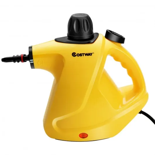 1050W Multi-purpose Handheld Pressurized Steam Cleaner-Yellow