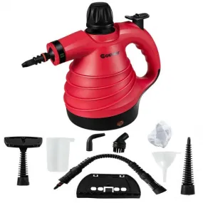 1050W Portable Multipurpose Pressurized Handheld Steam Cleaner-Red