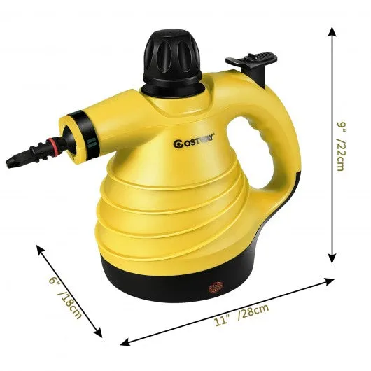 1050W Portable Multipurpose Pressurized Handheld Steam Cleaner-Yellow