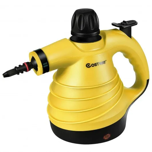 1050W Portable Multipurpose Pressurized Handheld Steam Cleaner-Yellow