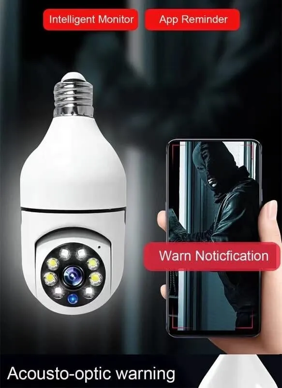 1080P IP E27 Light Bulb Camera Wi-Fi IR Night Smart Home Wireless Security