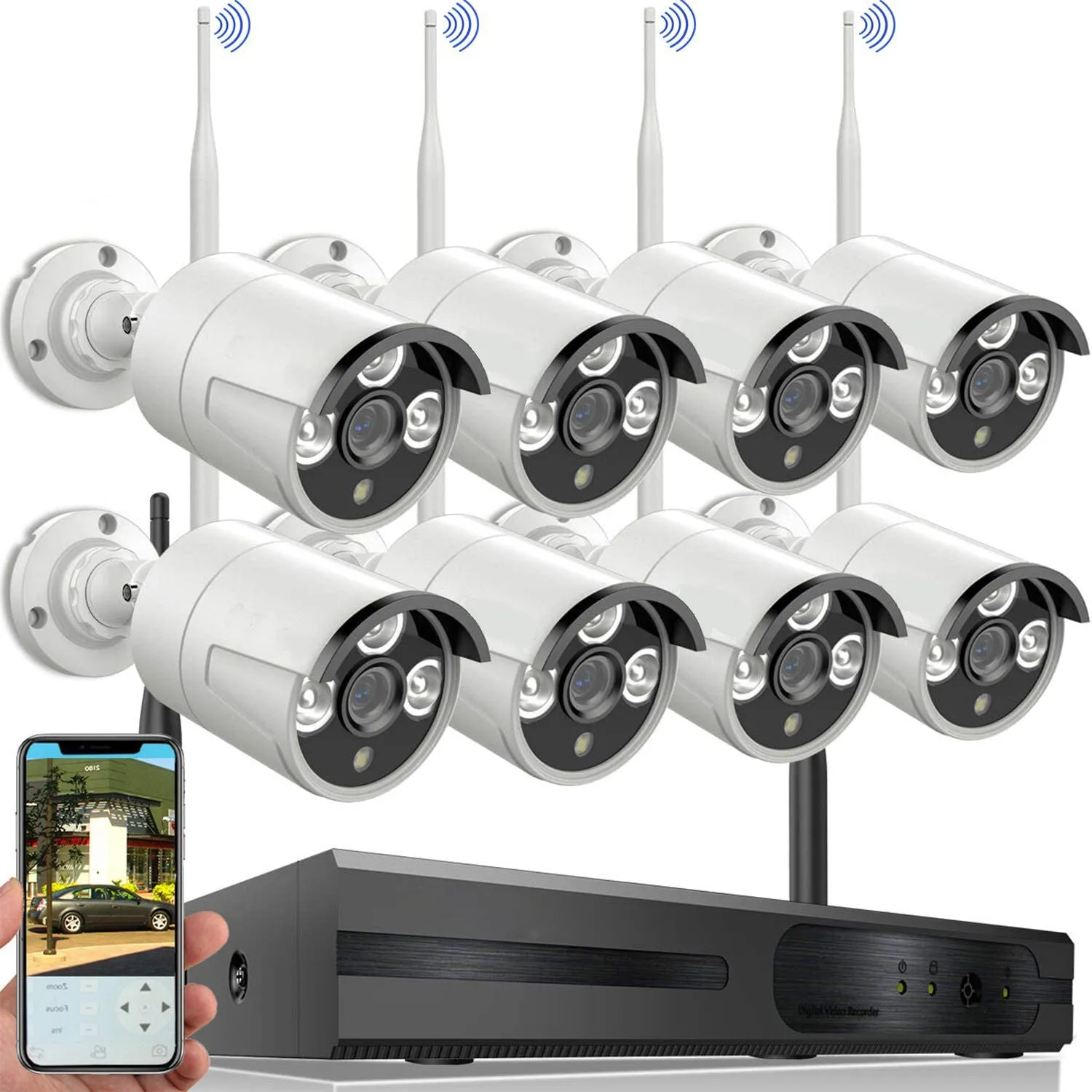 1080P Wi-Fi Smart Wireless Security System 1080P Hd 1Tb Hard Drive