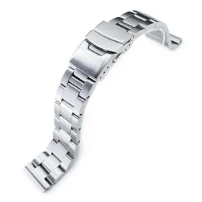 19mm or 20mm Super-O Boyer Watch Band Straight End, 316L Stainless Steel Brushed