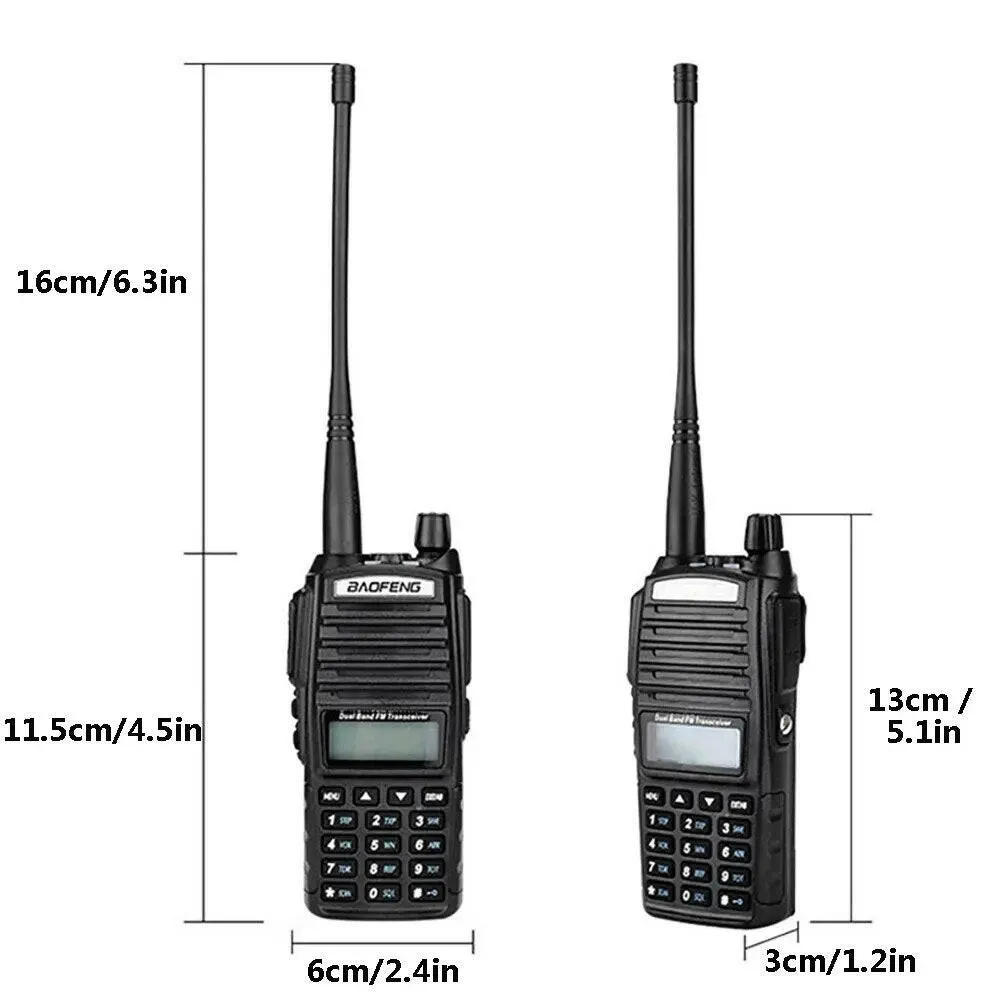 1PC BAOFENG UV82X 5W Walkie Talkie Dual Band CB Amateur Portable Two Way Radio, Long Range UV-82 Updated UHF VHF