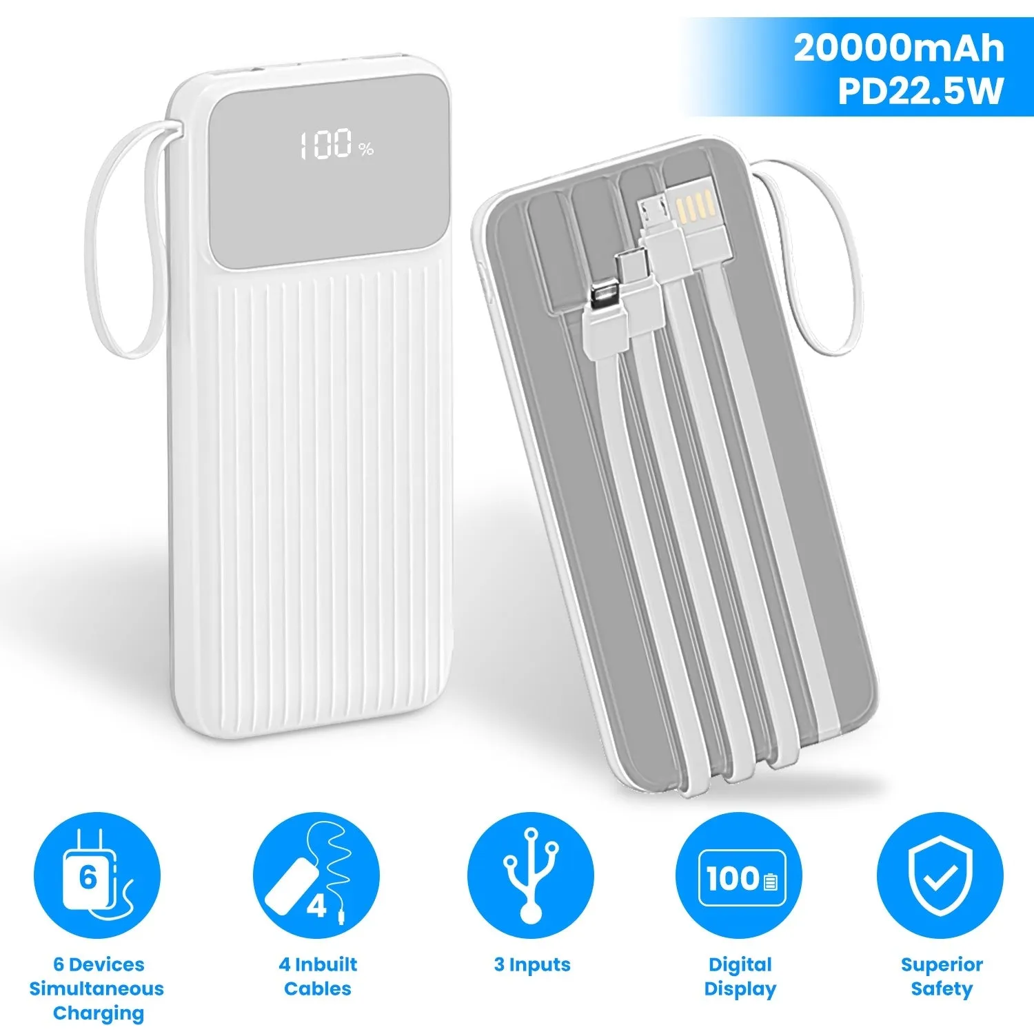 20000mAh Fast Charging Power Bank Portable Charger