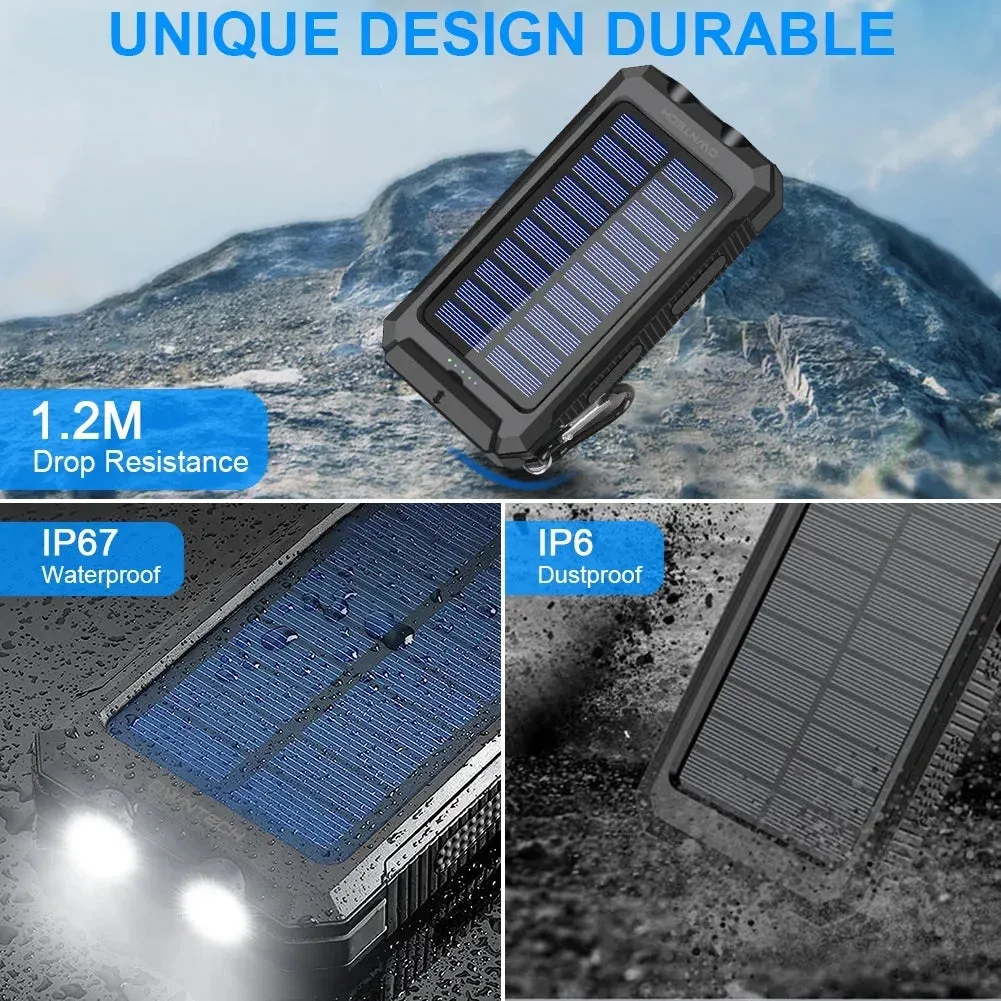 20000Mah Portable Power Bank Solar Charger