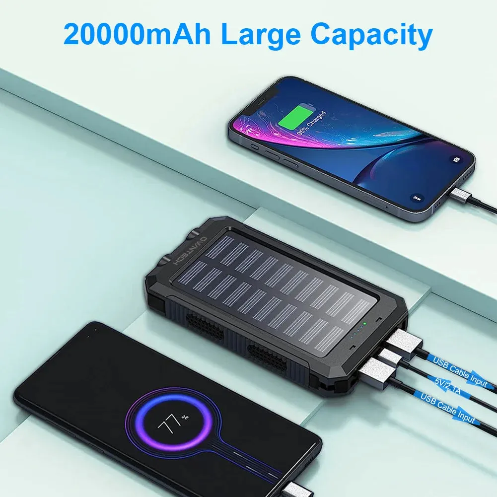 20000Mah Portable Power Bank Solar Charger