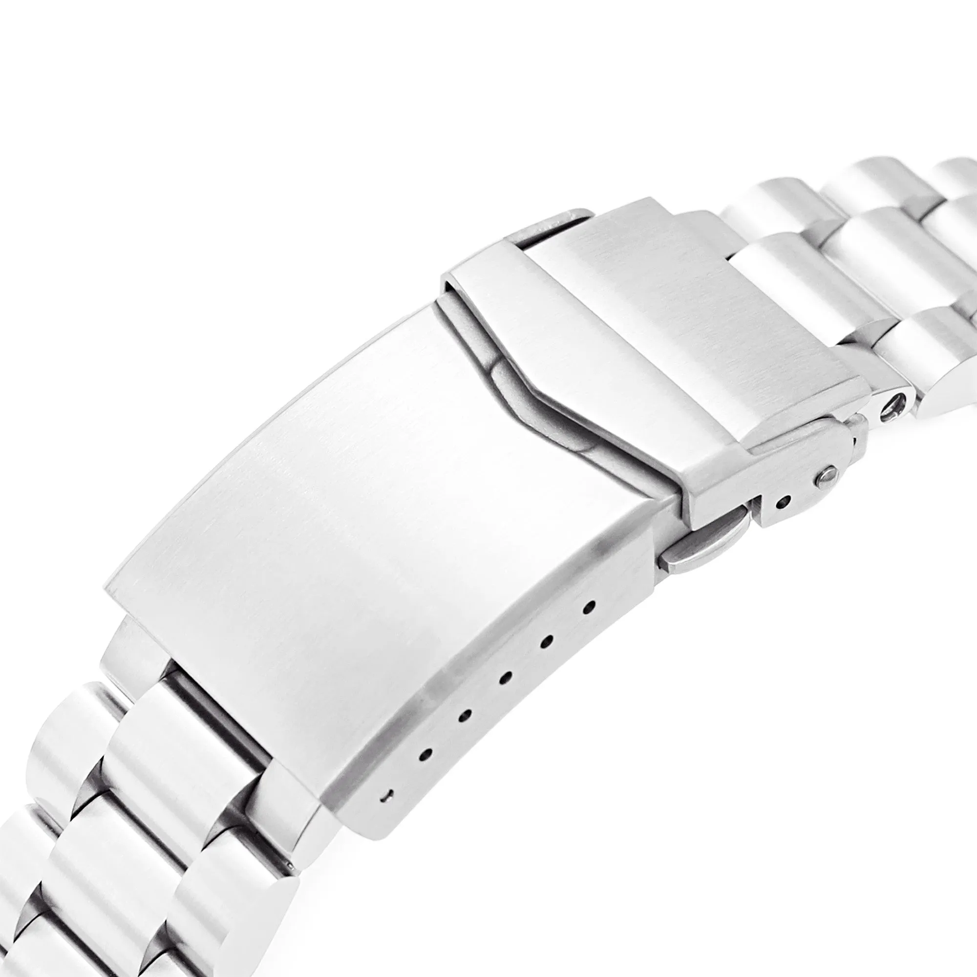 20mm Endmill Watch Band for Seiko Sumo SBDC001 SBDC031 SBDC081, Stainless Steel - Brushed, V Diver Clasp