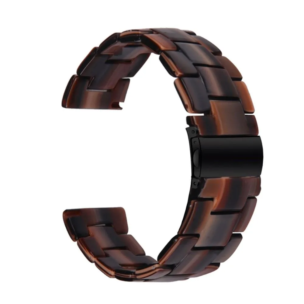 20mm Garmin Vivomove 3 resin watch strap with stainless steel buckle - Chocolates