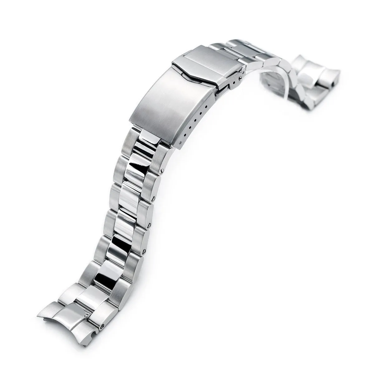 20mm Super-O Boyer Watch Band for Seiko Alpinist SARB017 SPB155 SBEJ005 (compatible with Hamilton Khaki H70455733), Stainless Steel - Polished Center Links, V Diver Clasp