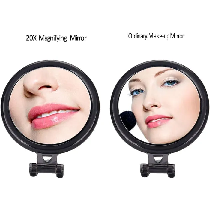 20x Magnifying Hand Mirror For Makeup Application (10 Cm Black)