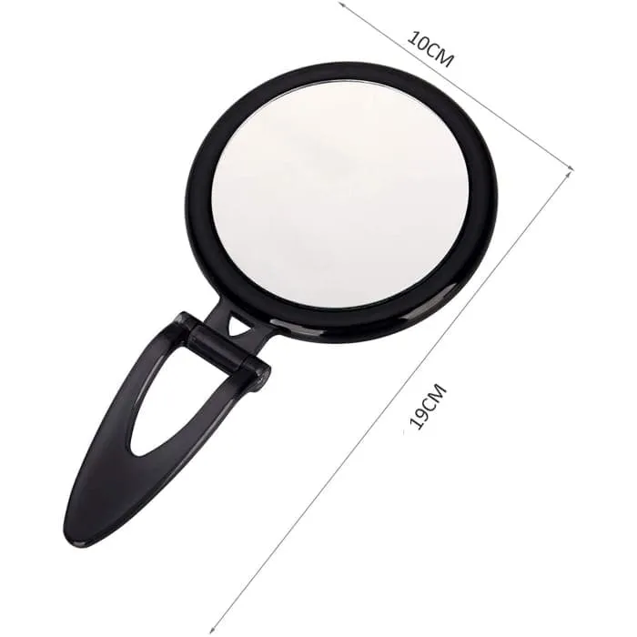 20x Magnifying Hand Mirror For Makeup Application (10 Cm Black)