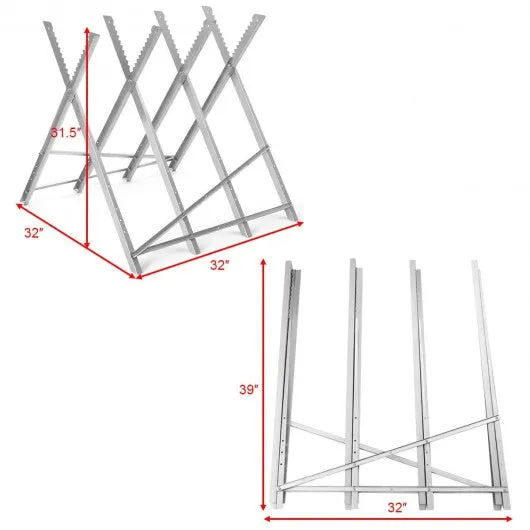 220 lbs Heavy Duty Portable Foldable Steel Sawhorse