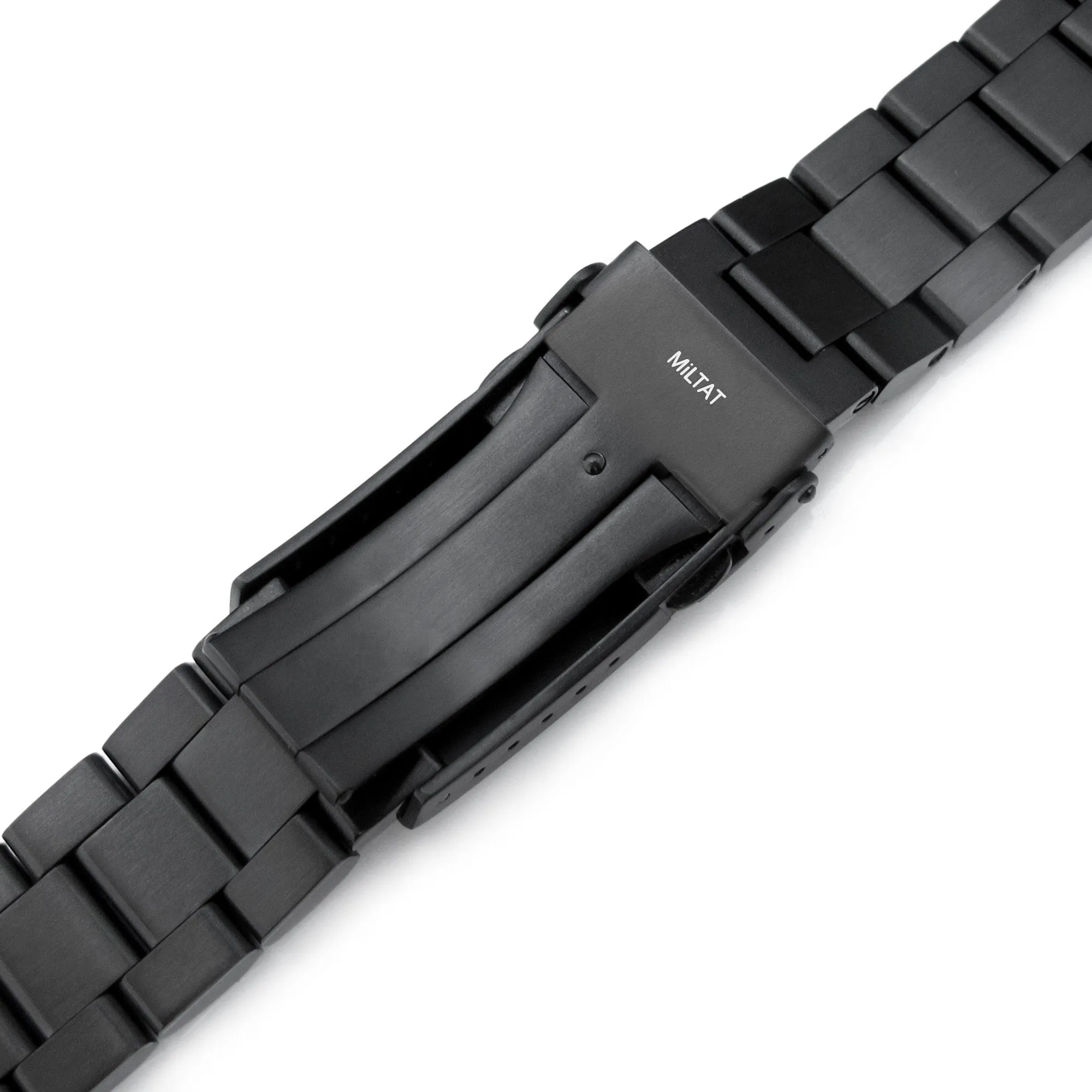 22mm Hexad Watch Band Straight End, 316L Stainless Steel Diamond-like Carbon (DLC coating) V-Clasp