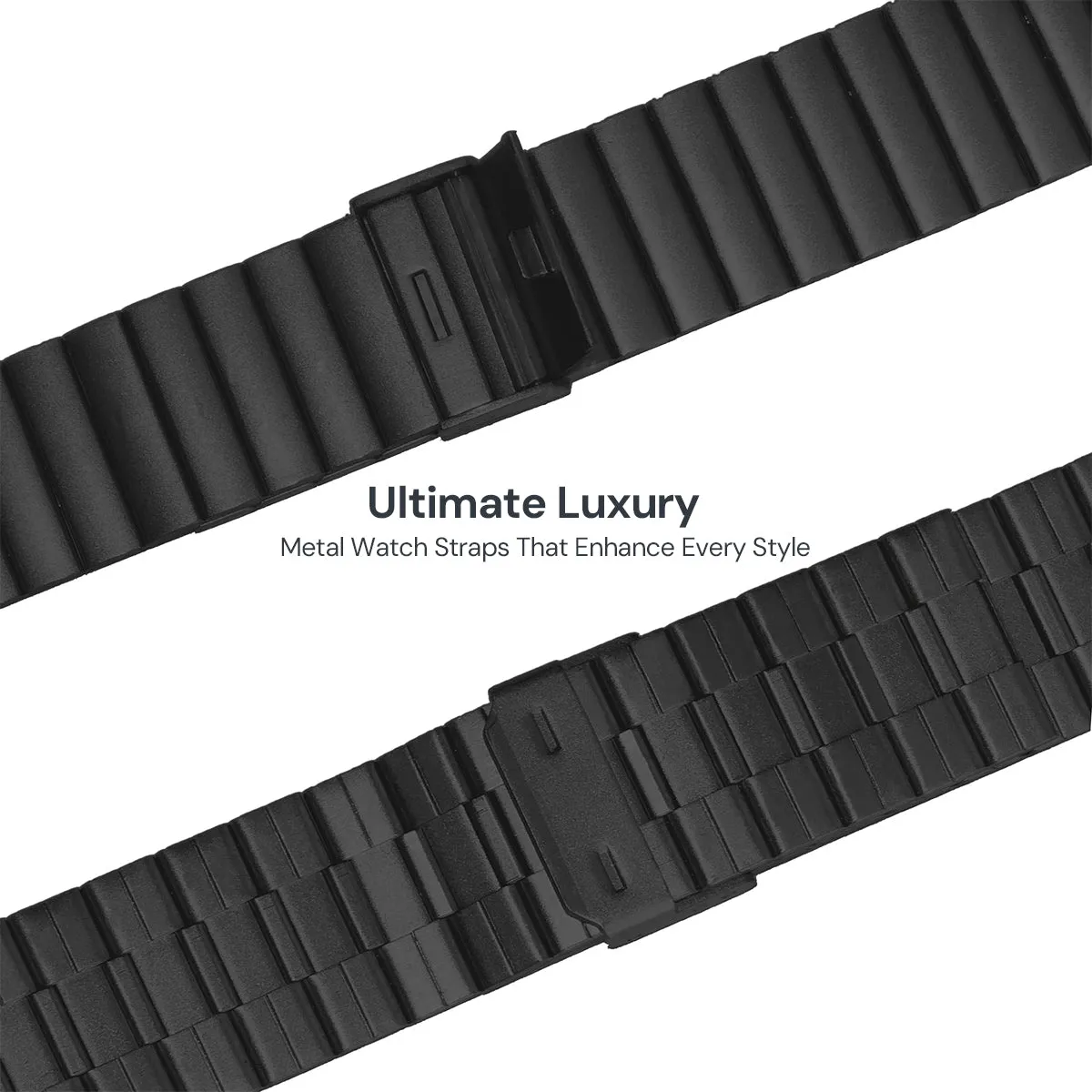 22mm Metal Bands | Samsung Galaxy Watch 3 45mm/Galaxy Watch 46mm/Gear S3 Frontier/Classic | Black