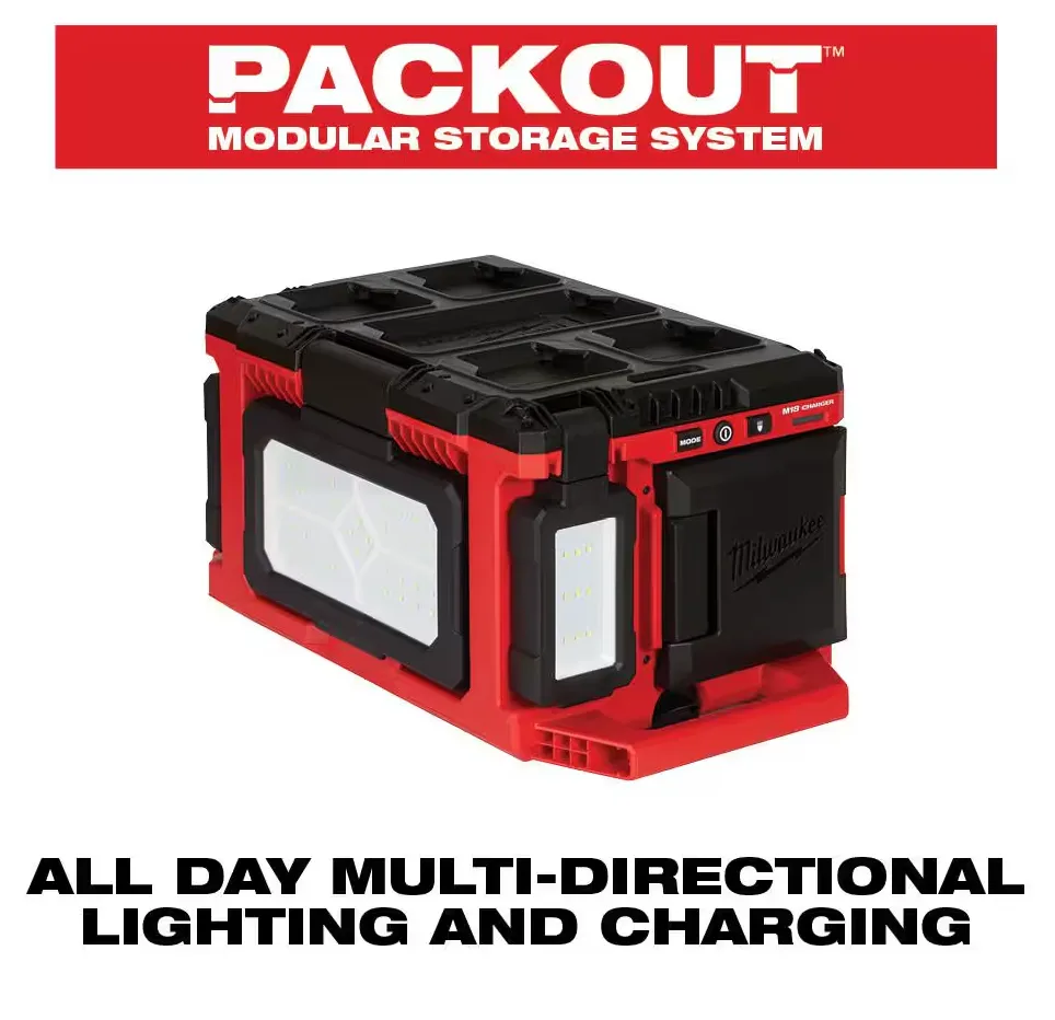 2357-20 Milwaukee M18 PACKOUT LED Light w/Built In Charger (3000 Lumens)