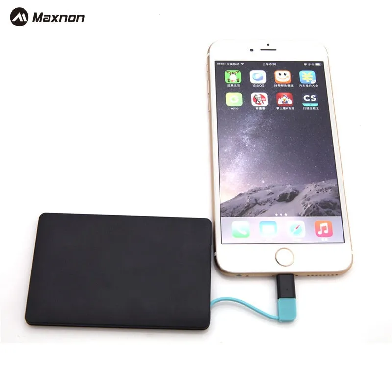 3000mah Credit Card Size Power Bank / Portable Charger