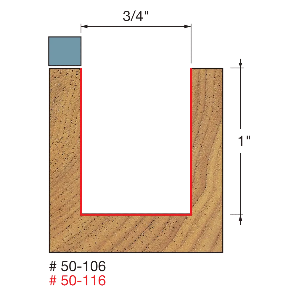 3/4" x 1" Top Bearing Flush Trim Bit