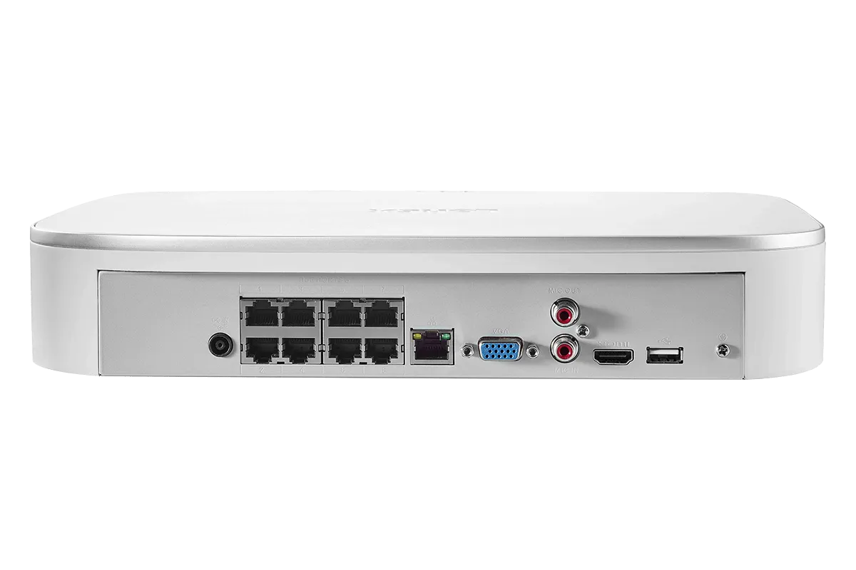 4K Ultra HD 8-Channel Fusion Series NVR System with 4 Smart Deterrence 4K (8MP) IP Cameras, 150FT Night Vision and 2TB Hard Drive