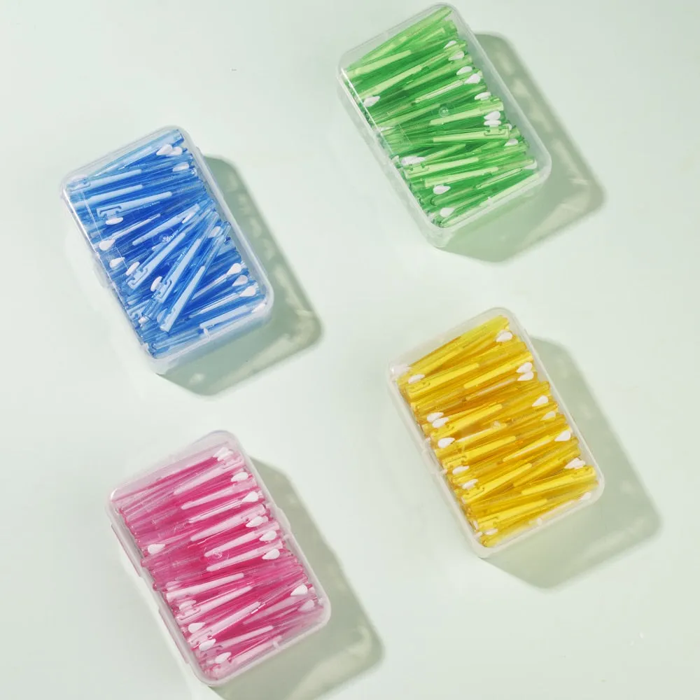 60 Pcs/Box Toothpick Dental Interdental Brush 0.6-1.5Mm Cleaning Between Teeth Oral Care Orthodontic  I Shape Tooth Floss 0ral irrigator