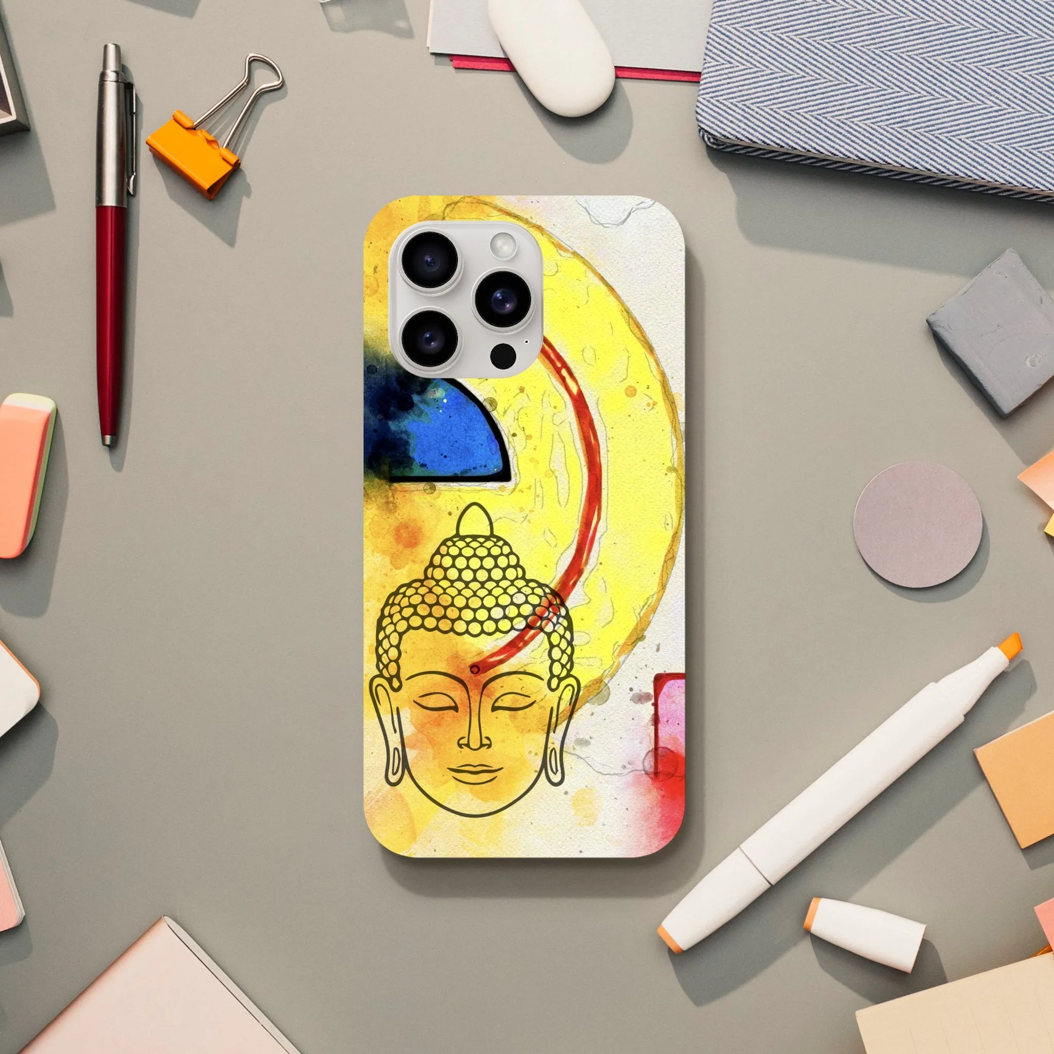 Abstract Buddha 2 Phone Case Final Art