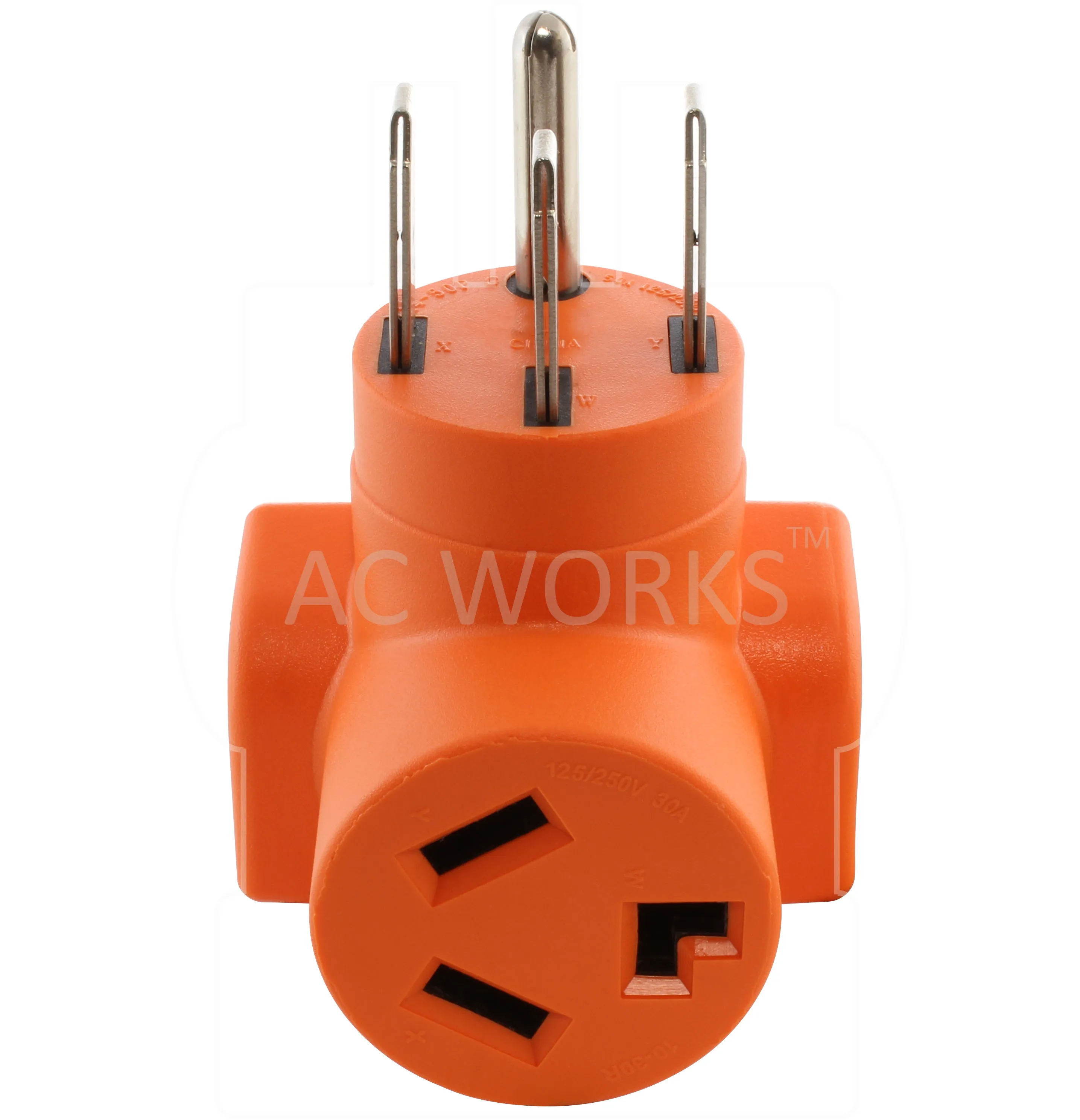 AC WORKS® [AD14501030] 14-50P 50A 4-Prong Plug to 10-30R 3-Prong Dryer Outlet