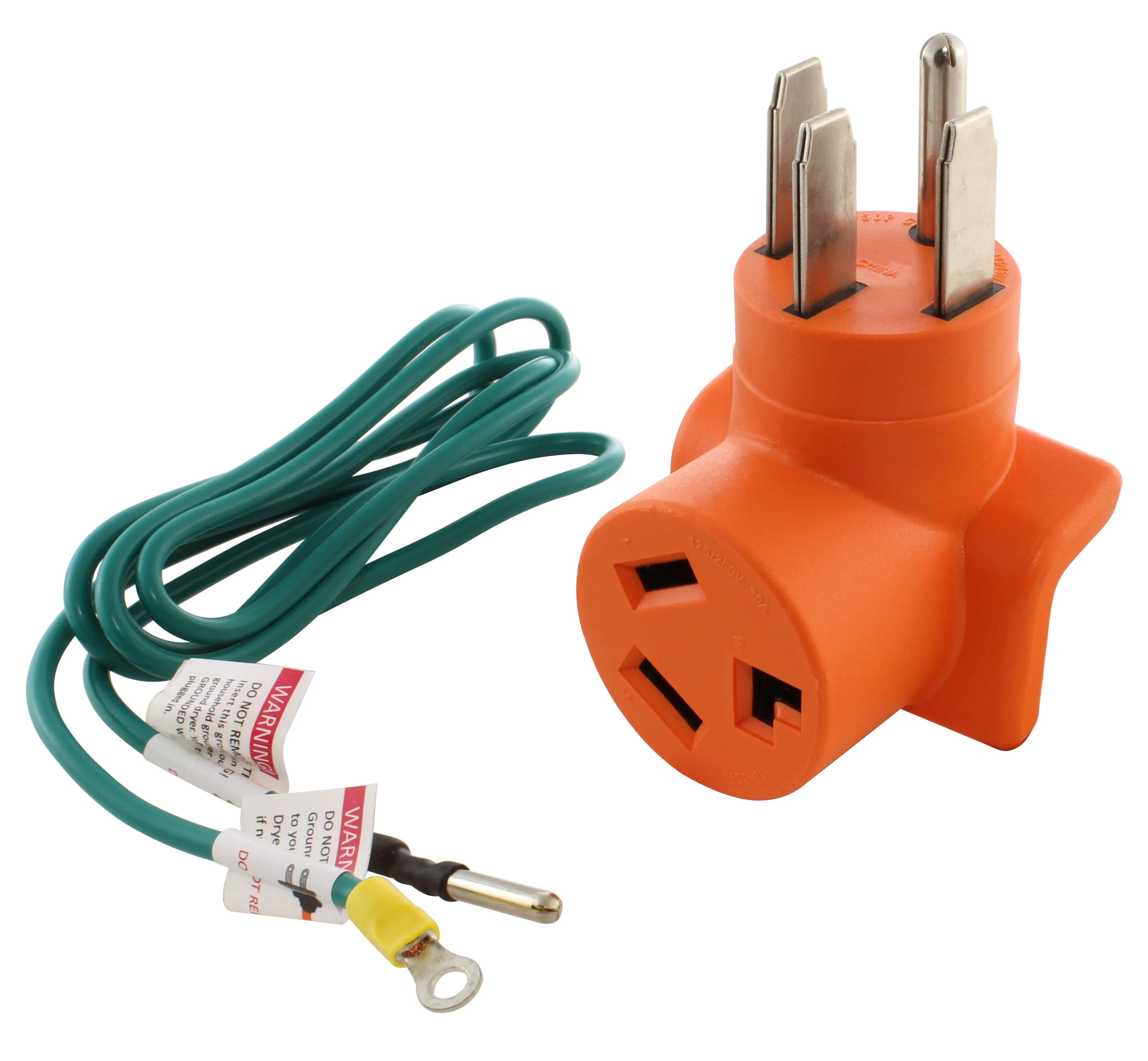 AC WORKS® [AD14501030] 14-50P 50A 4-Prong Plug to 10-30R 3-Prong Dryer Outlet