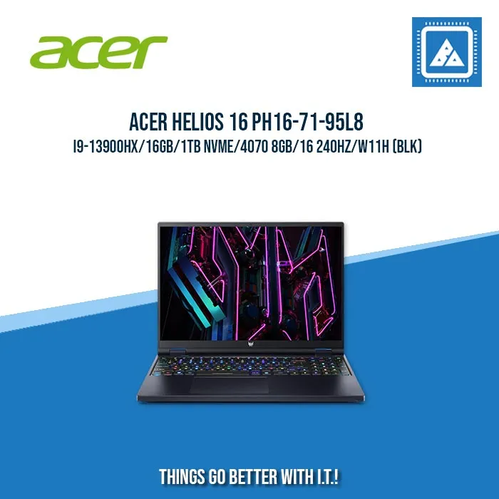 ACER HELIOS 16 PH16-71-95L8 I9-13900HX/16GB/1TB NVME/4070 8GB | BEST FOR GAMING AND AUTOCAD LAPTOP