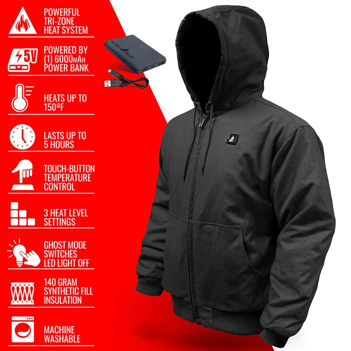 ActionHeat 5V Battery Heated Work Jacket