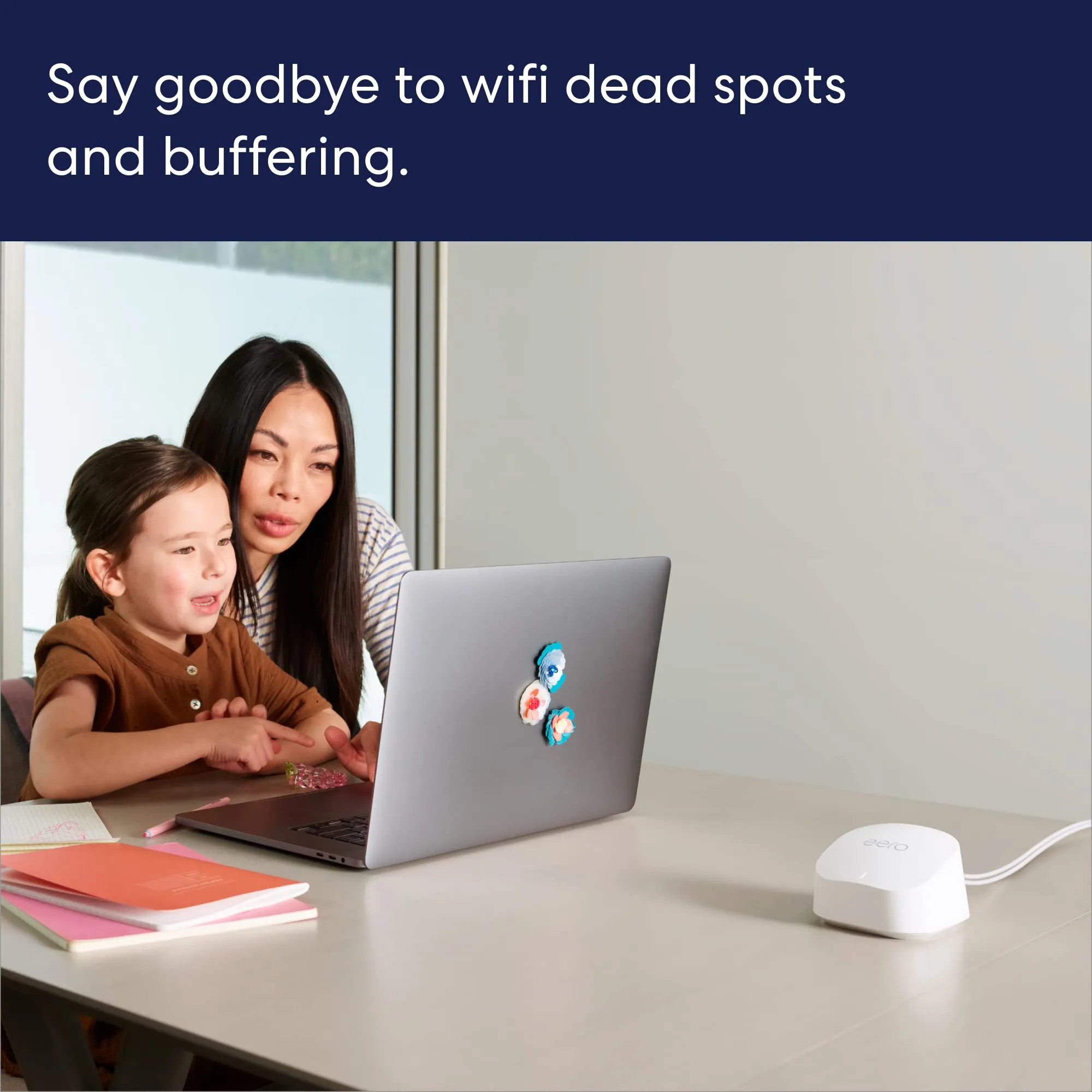 Amazon eero 6  mesh wifi router (newest model) - Say goodbye to wifi dead spots, Coverage up to 3,000 sq. ft., Connect 75  devices, 2-Pack