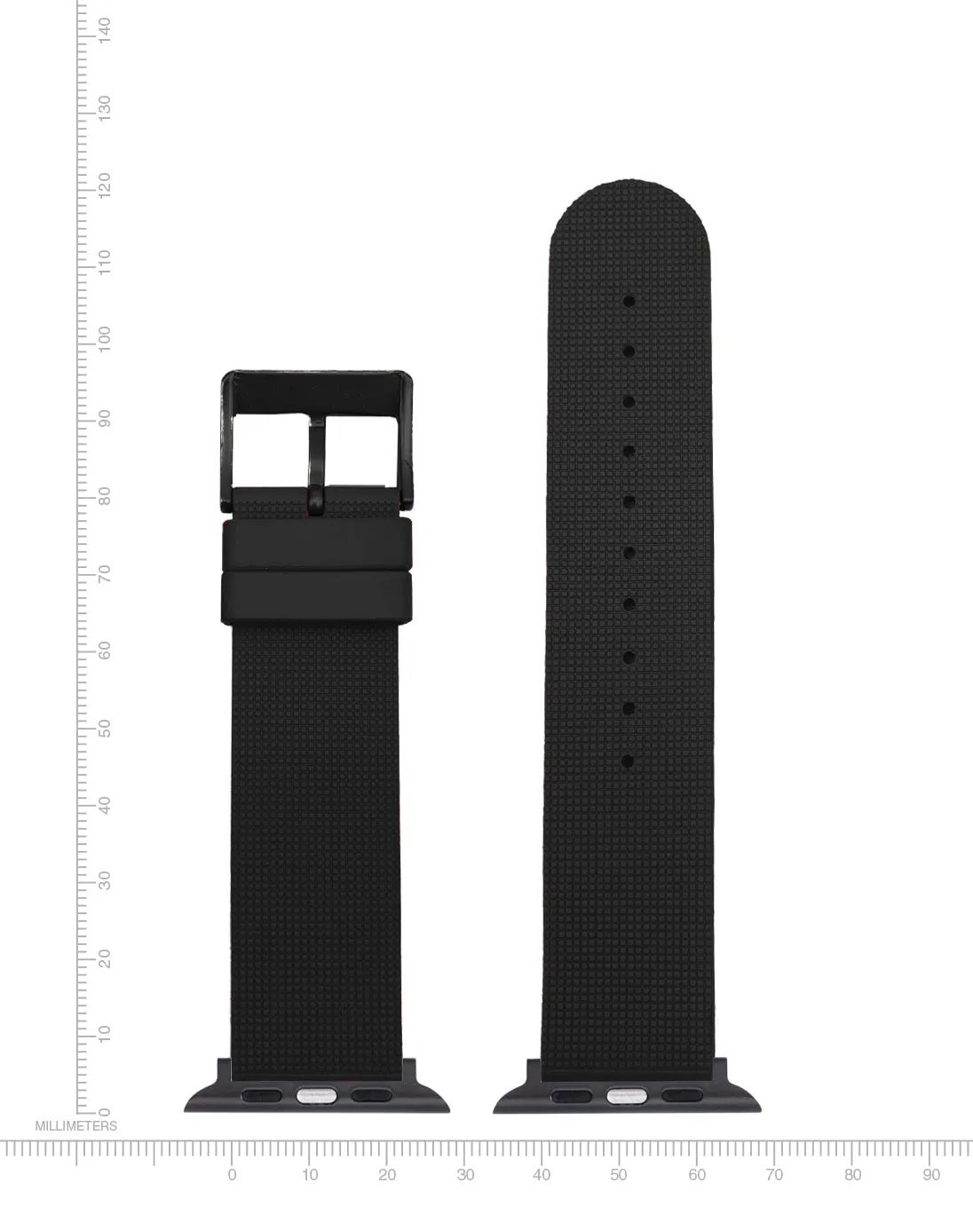 Apple-Compatible Watch Band - Goma Natural Rubber - Black