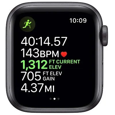 Apple Watch Series 5 GPS, 40mm Space Gray Aluminum Case with Black Sport Band