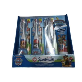 Arm & Hammer Kid's Spinbrush Paw Patrol Electric Toothbrush, 3 pk., with Orajel Anticavity Fluoride Toothpaste, 4.2 oz.