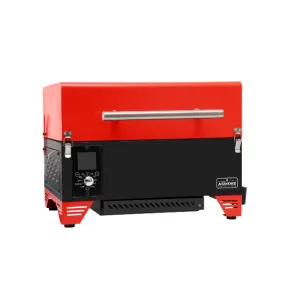 ASMOKE AS350 24" Burgundy Red Portable Wood Pellet Grill and Smoker