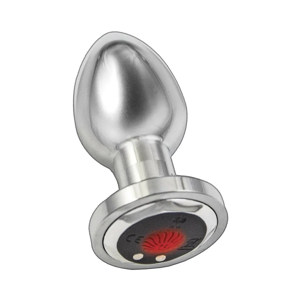 Ass-Sation Remote Vibrating Metal Plug - Silver