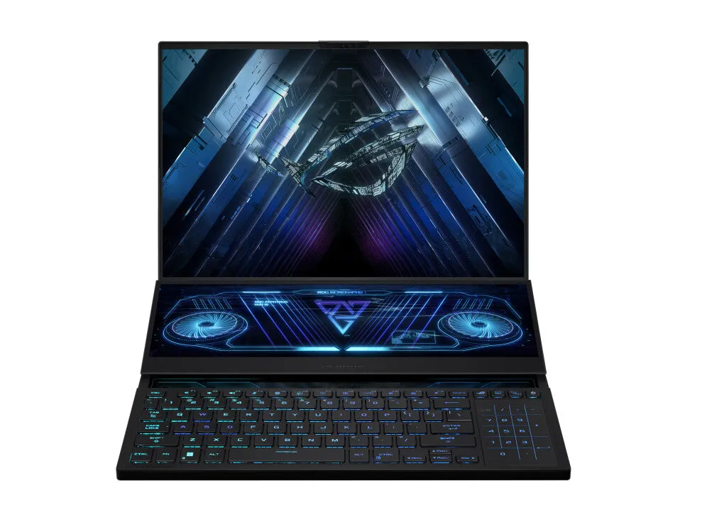 ASUS ROG Zephyrus Duo 16 GX650PY-NM010W laptop AMD Ryzen™ 9 7945HX 40.6 cm (16") WQXGA 32 GB DDR5-SDRAM 2 TB SSD NVIDIA GeForce RTX 4090 Wi-Fi 6E (802.11ax) Windows 11 Home Black