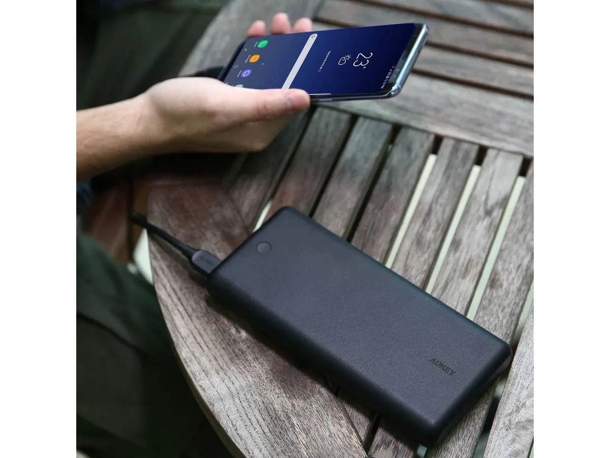 Aukey - 26800mAh Dual USB Quick Charge 3.0   PD 3.0 Powerbank   LED Display (PB-XD26) - Black