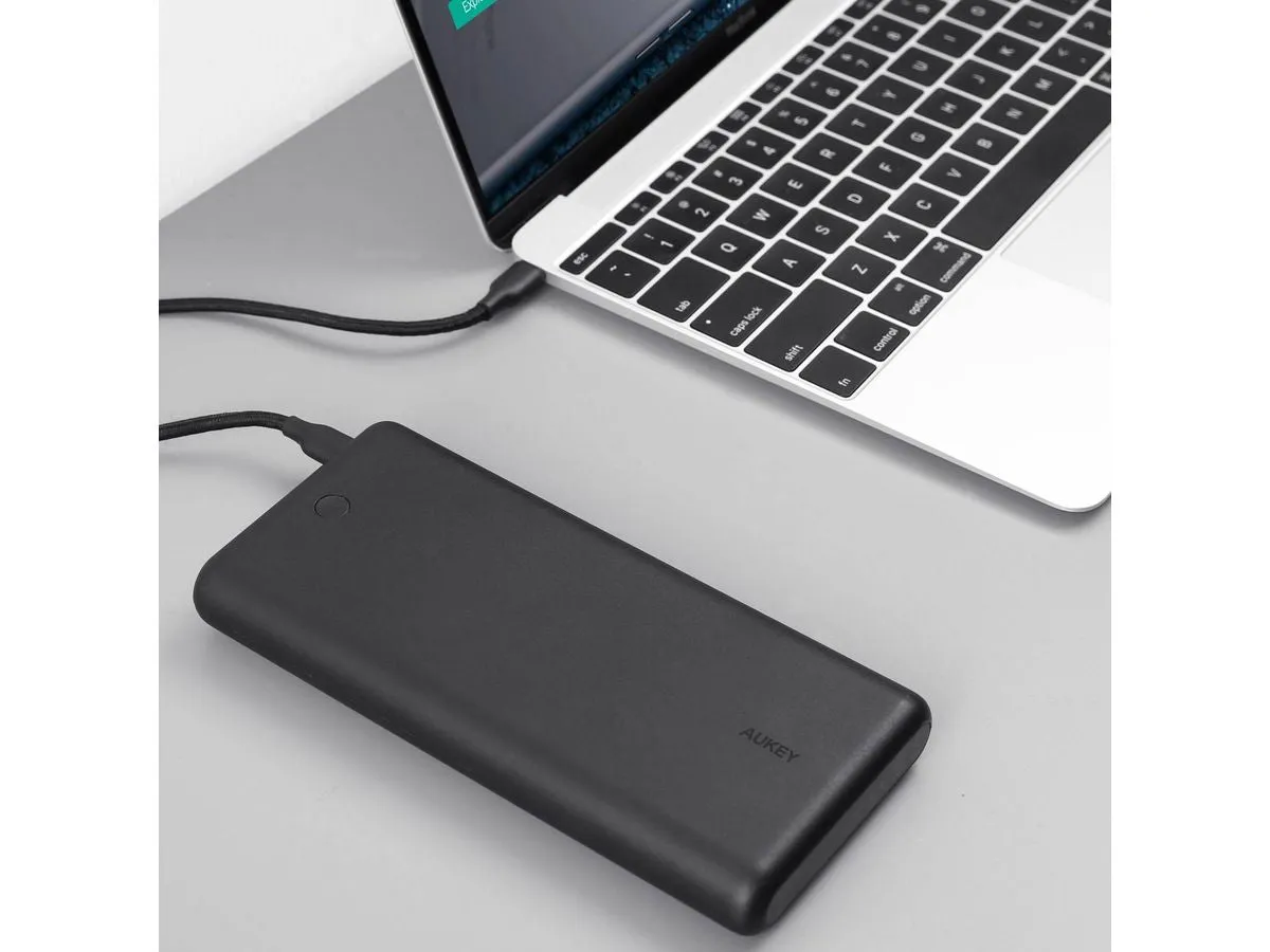 Aukey - 26800mAh Dual USB Quick Charge 3.0   PD 3.0 Powerbank   LED Display (PB-XD26) - Black