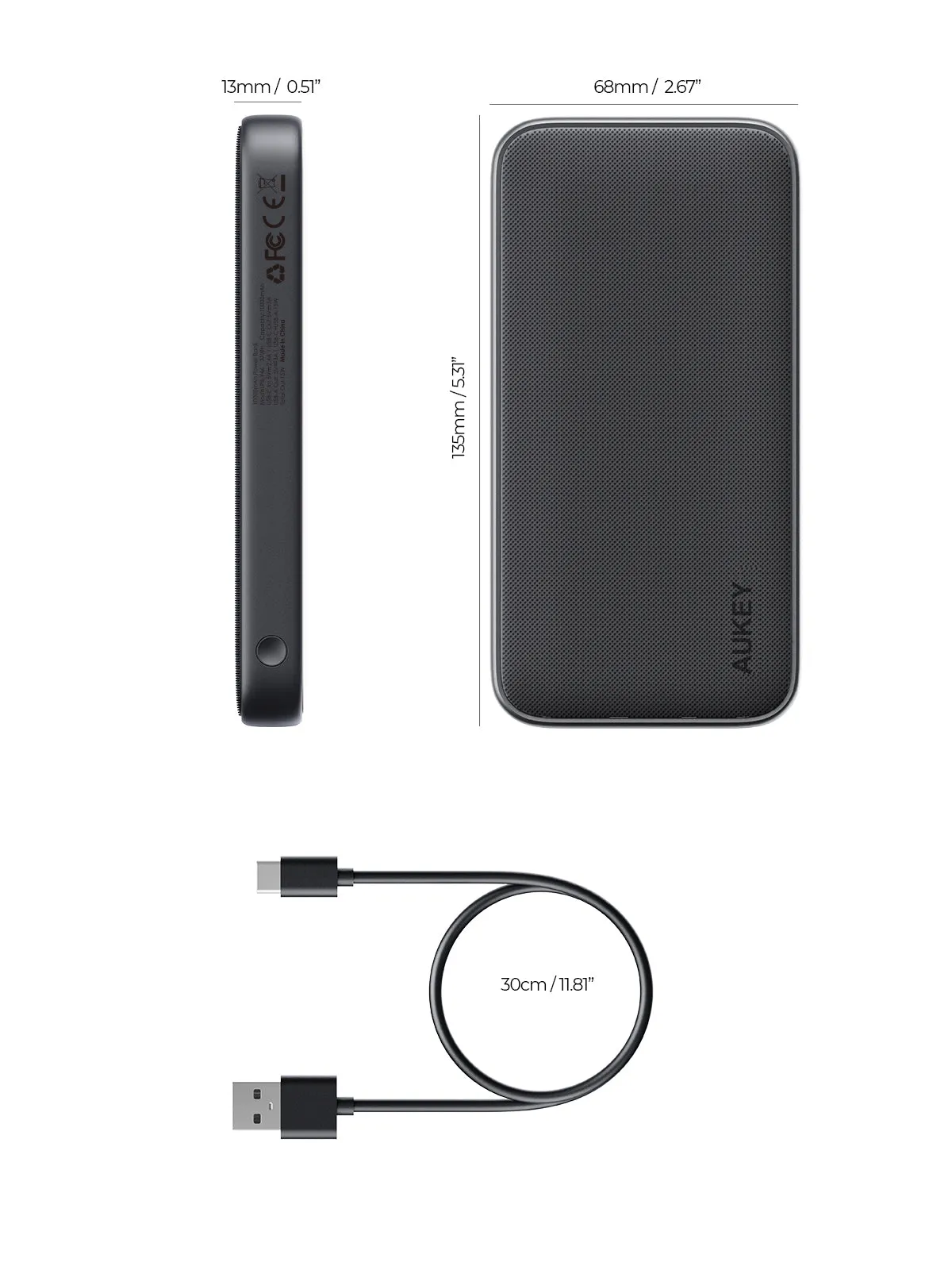 Aukey PB-Y46 Spark Go 10000mAh Fast Charging Power Bank