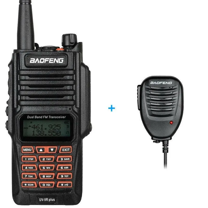 Baofeng UV-9R Plus Hign Power Dual Band 136-174/400-520MHz IP68 Waterproof Ham Radio Walkie Talkie Long Range Third Gear Power