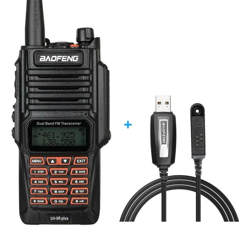 Baofeng UV-9R Plus Hign Power Dual Band 136-174/400-520MHz IP68 Waterproof Ham Radio Walkie Talkie Long Range Third Gear Power