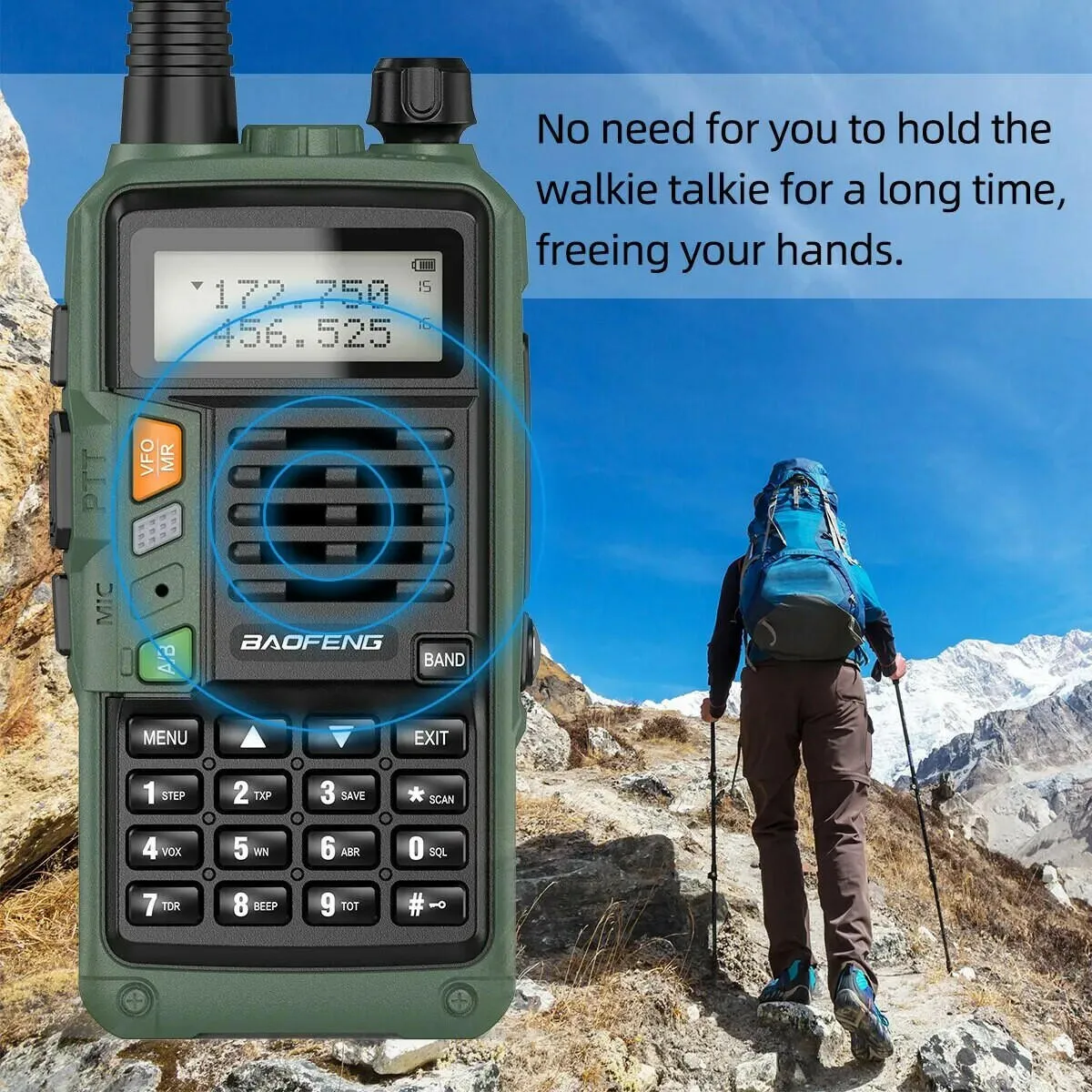 BAOFENG UV S9 Plus V2 10W Powerful Walkie Talkie USB Charger 16 KM Long Range Handheld Dual Band Transceiver UV 5R Two Way Radio