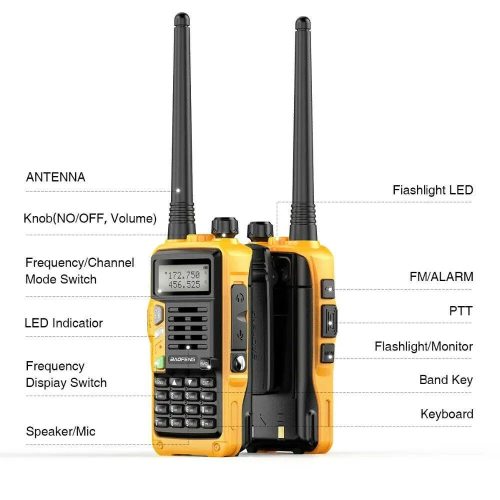 BAOFENG UV S9 Plus V2 10W Powerful Walkie Talkie USB Charger 16 KM Long Range Handheld Dual Band Transceiver UV 5R Two Way Radio