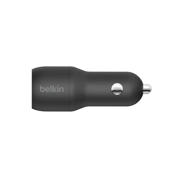 Belkin BoostCHARGER TM Dual USB-A Car Charger 24W   USB-A to Micro-USB Cable