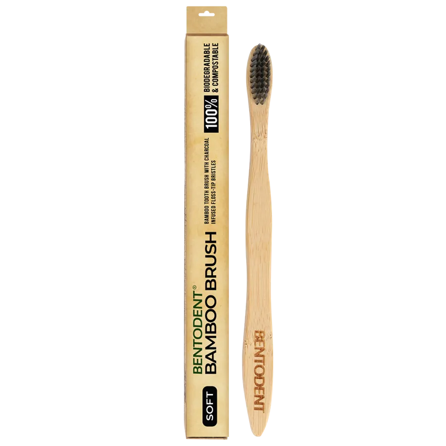 Bentodent Slim Bamboo Charcoal Toothbrush - Soft